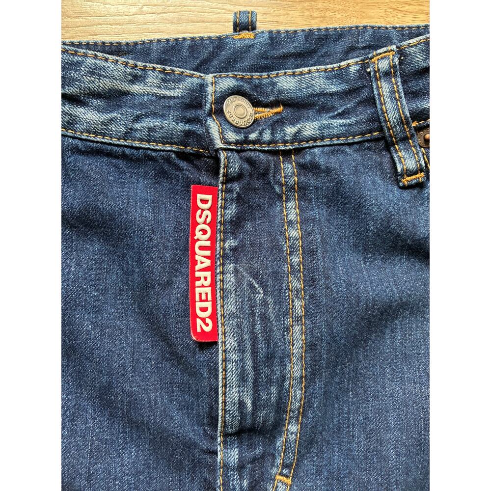 Dsquared2 Vintage Denim Midi Length Skirt